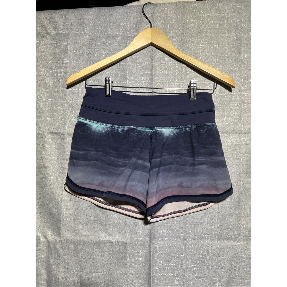 Lululemon Groovy Run‎ Short 2 Beachscape Blue Teal Coral Athleleisure
